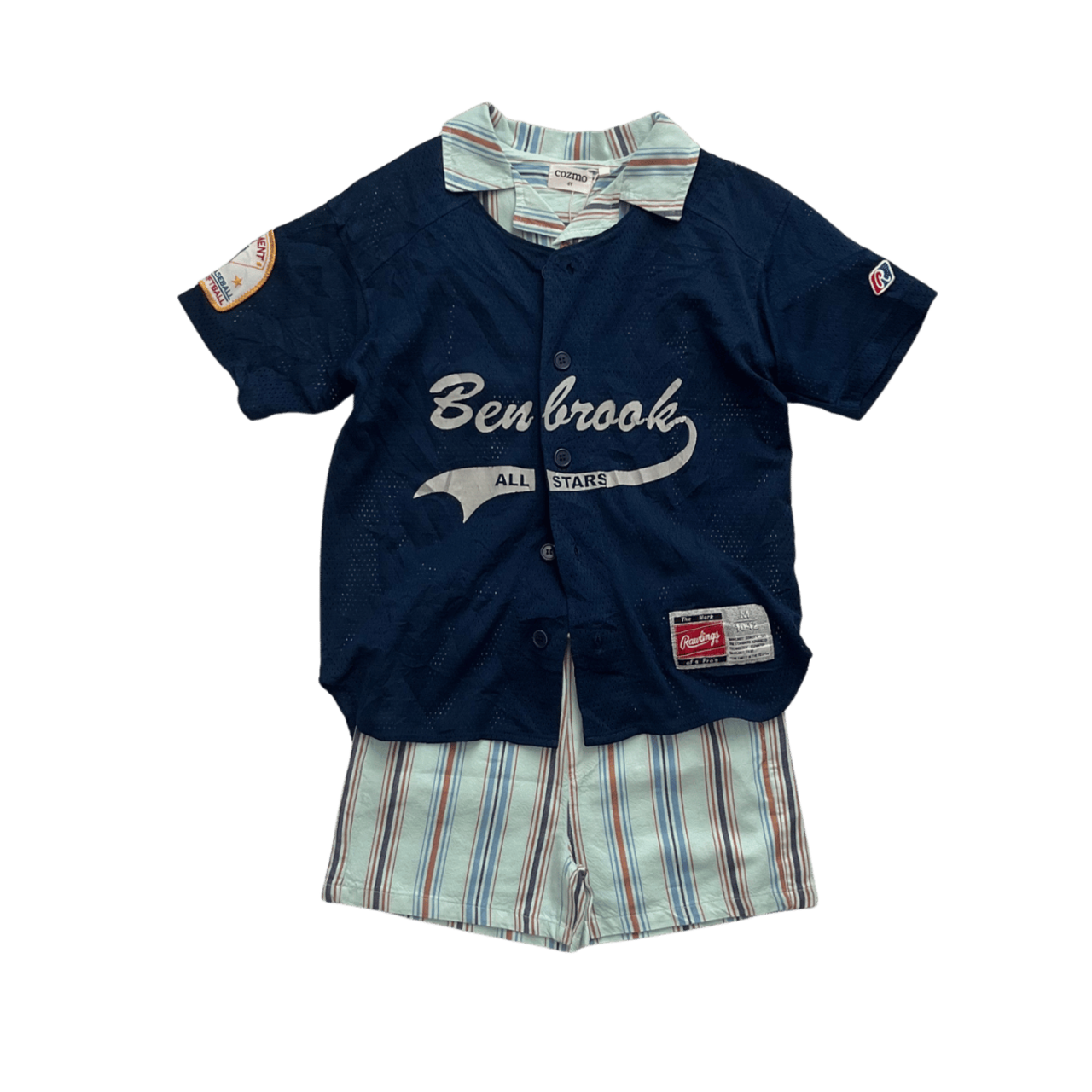 ＜VINTAGE＞Kids Russell Athletic Benbrook All Stars Baseball Shirt｜キッズ ヴィンテージ ベースボールシャツ - 5