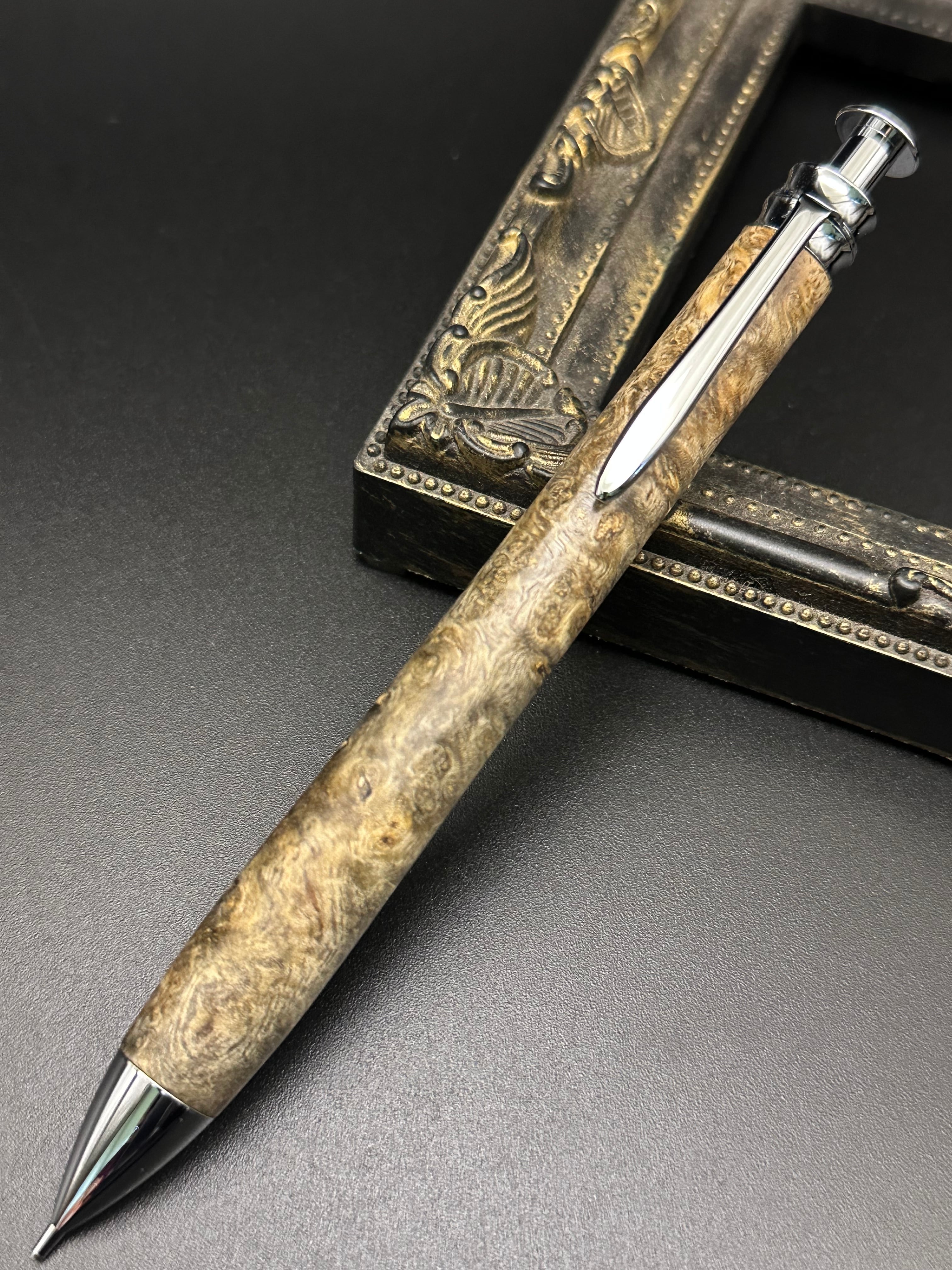 Flamberg　栃　縮み杢　木軸サンピューラ　ボールペン　専用箱付き 欅/木軸サンピューラ | Flamberg