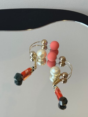 half hoop stone stick drop gold