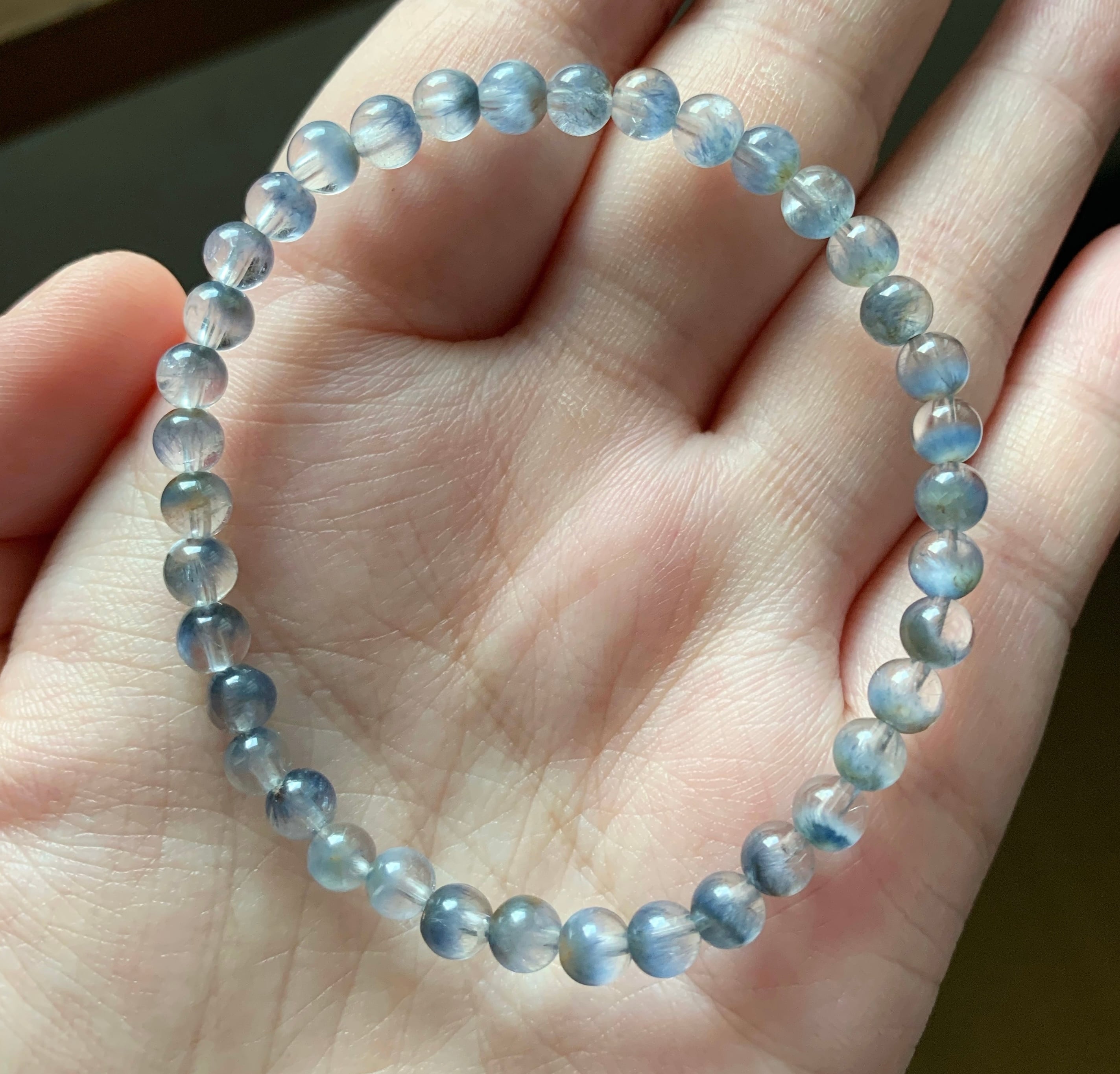 W1724 もふもふお花デュモルチェライトインクォーツ ルース | WIMPERONLY