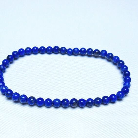 ラピスラズリ ブレスレット 4mm 一点物 メール便可 [M便 1/10] 111-48364