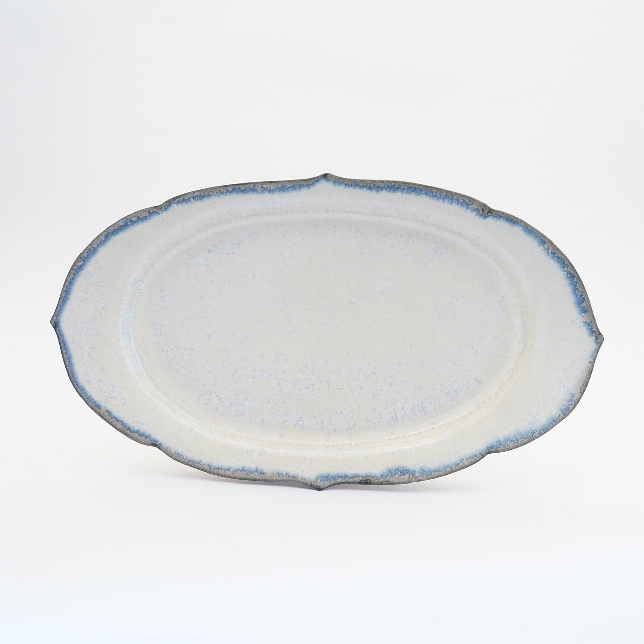 【松尾亮佑】稜花オーバルプレート Blue 2