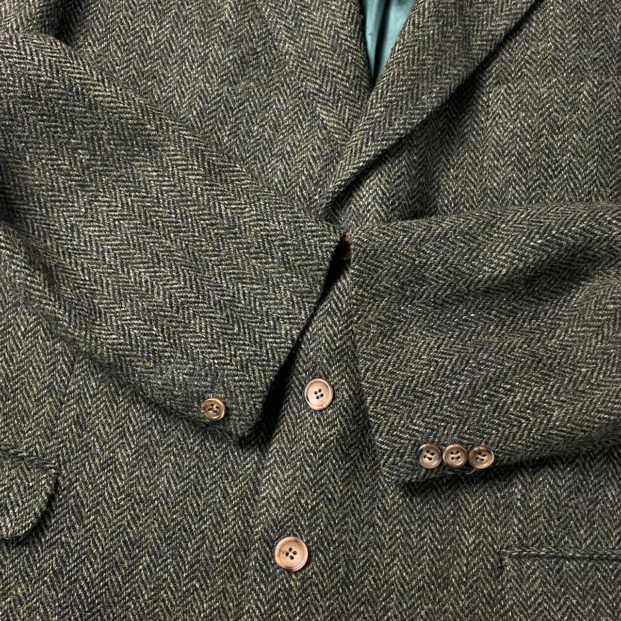 90年代〜 HARRIS TWEED ハリスツイード ウールテーラードジャケット 