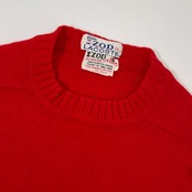 70s vintage IZOD LACOSTE アイゾッド ラコステ クルーネック セーター 14/レッド/青ワニ/糸巻きタグ