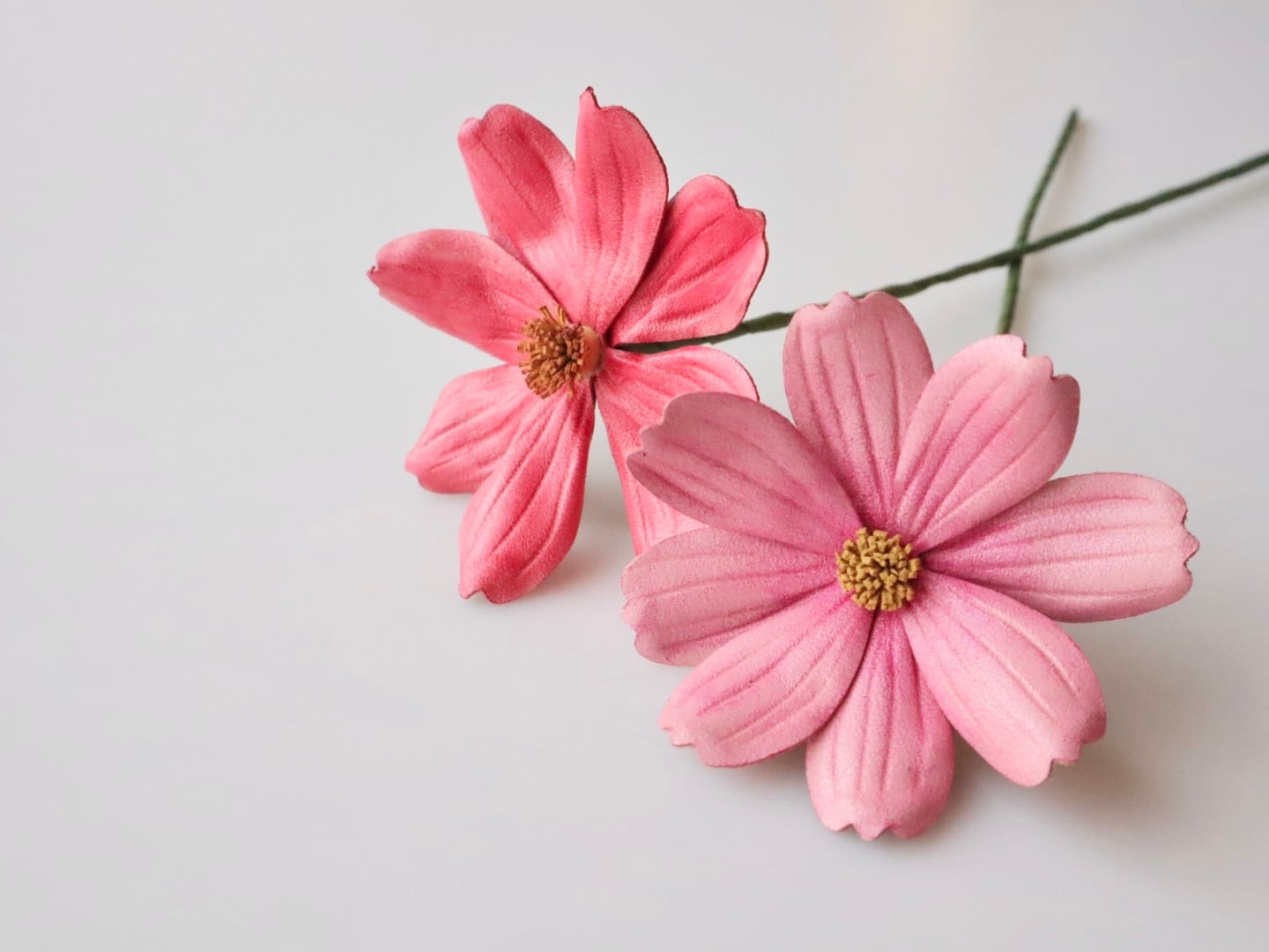 革花型紙】秋桜（コスモス）セット（花弁＋ガク）｜レザーフラワー専用