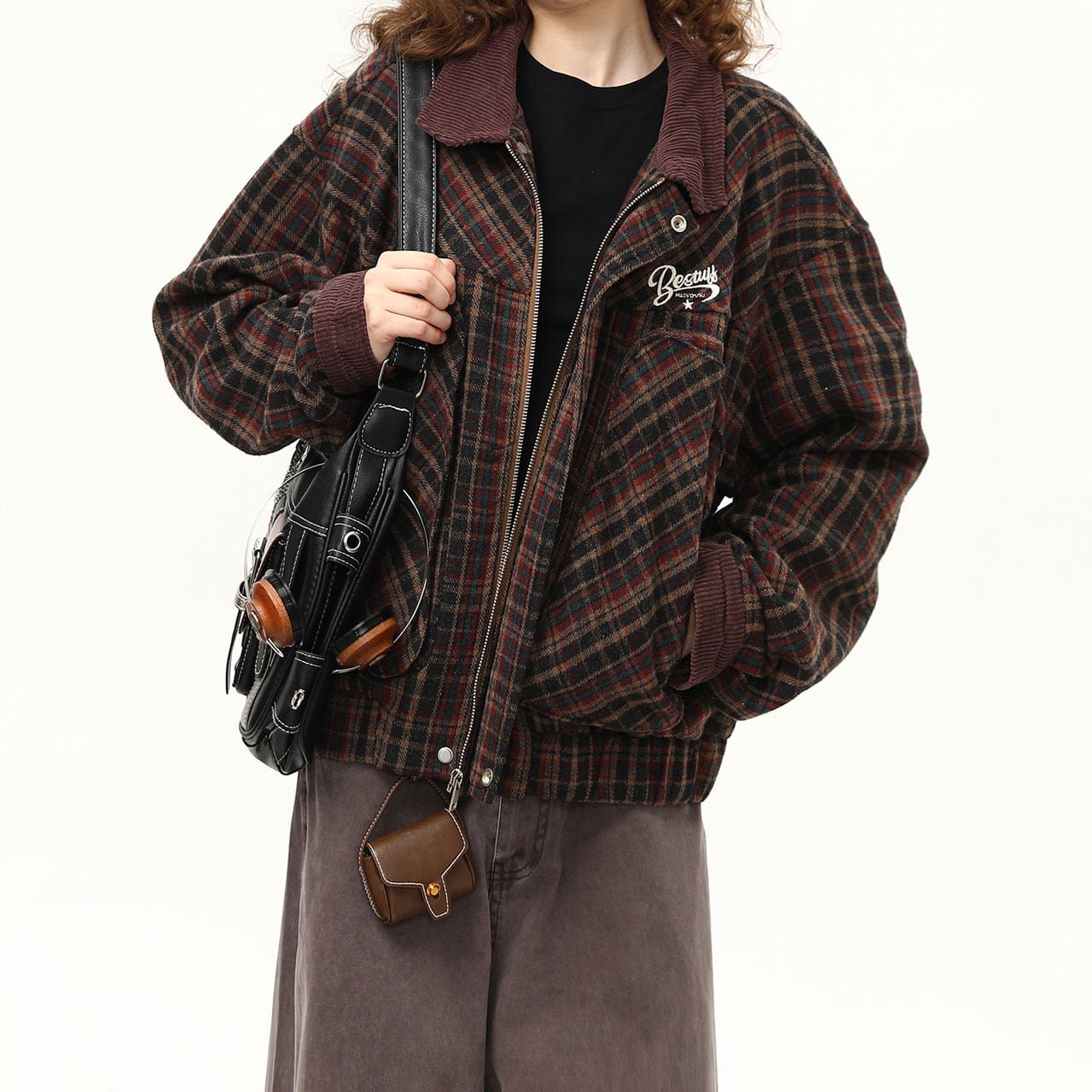 クラシックチェックワークブルゾン R00825