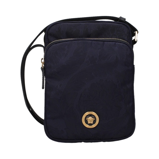 VERSACE ヴェルサーチ メンズ クロスボディバッグ ファブリック ブルー
