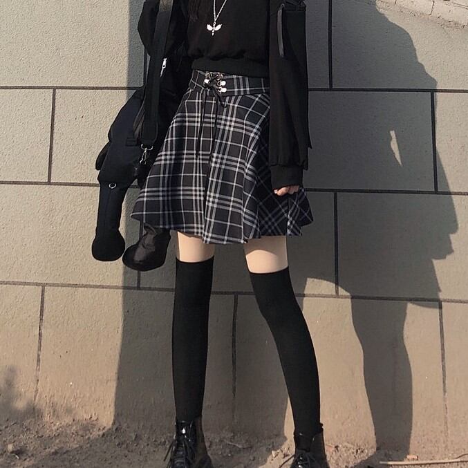 チェック柄ウエストレースアップスカート Sucrier シュクリエ お砂糖みたいに甘くてかわいい 量産型プチプラガーリー服 通販