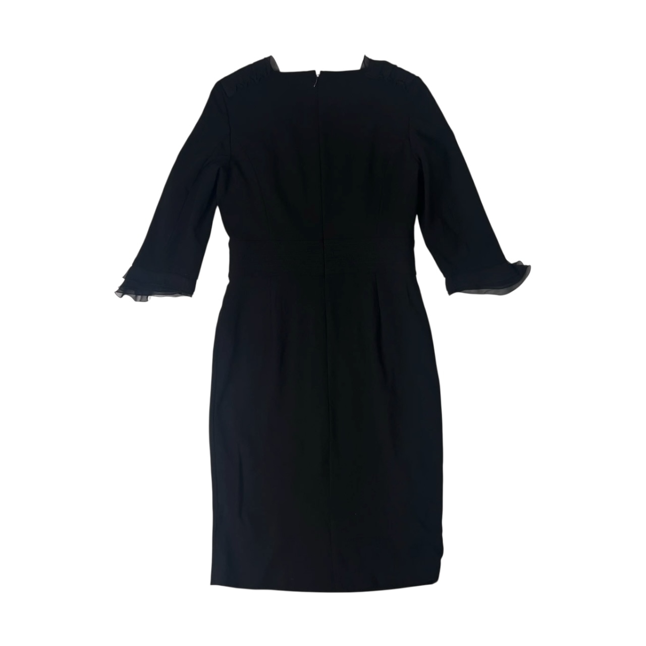 ARAMIS アラミス デザイン 五分袖 フォーマルワンピース 40/ブラック/ウール