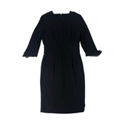 ARAMIS アラミス デザイン 五分袖 フォーマルワンピース 40/ブラック/ウール