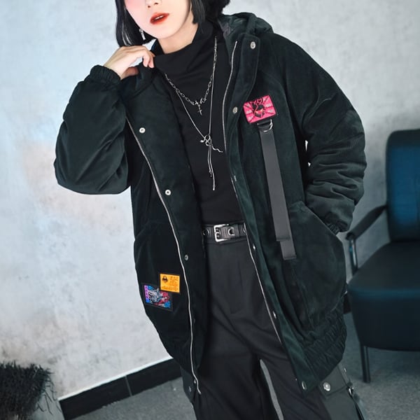 コーデュロイキルティングフーディパッチジャケット(ruf_02595)