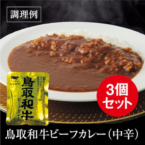 送料無料  鳥取和牛ビーフカレー（中辛 1人前 160g）3個セット