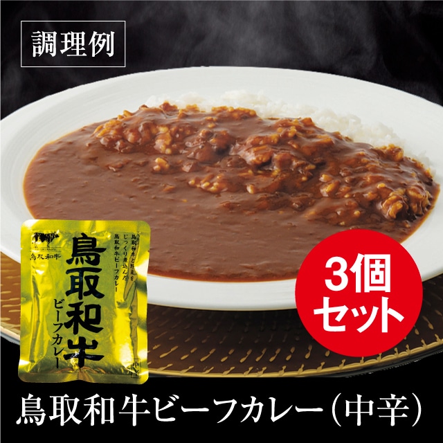 送料無料  鳥取和牛がようけはいっとるこげえなビーフカリーが食いたかっただがなぁ（220g）3点セット