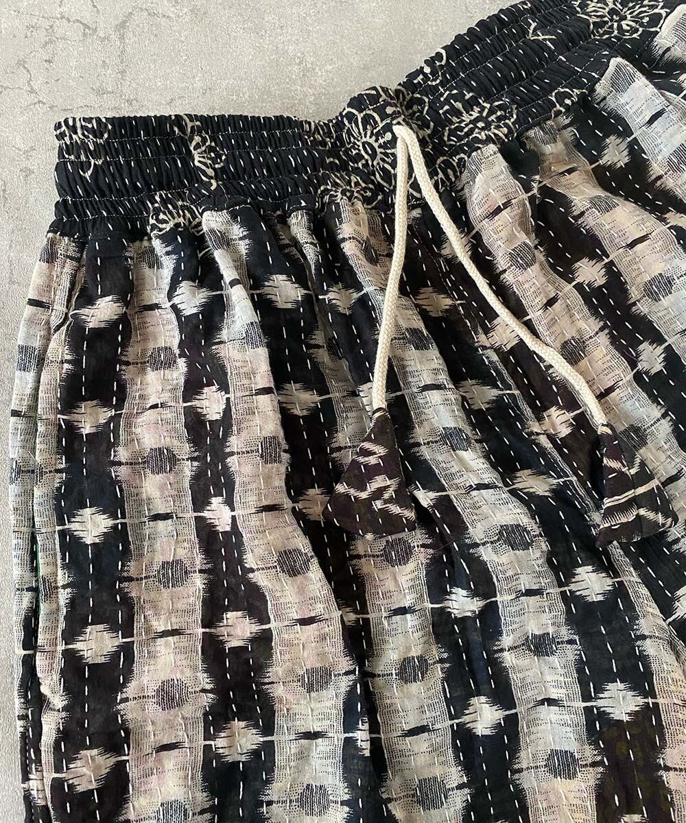 K003 カンタキルトパンツ／モノトーン | Salty（ソルティ）カンタ刺繍