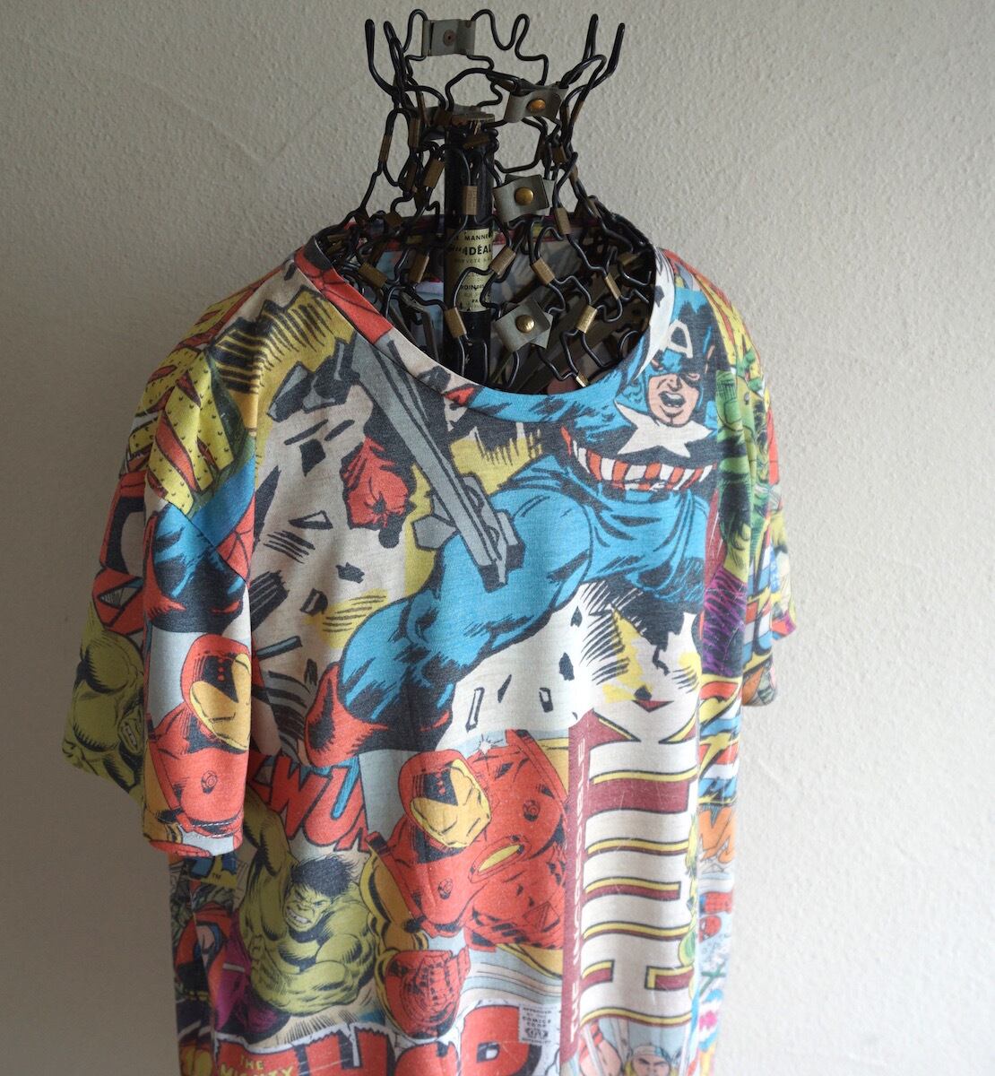 2000's〜 [MARVEL COMICS] オールオーバープリントTシャツ 表記(L