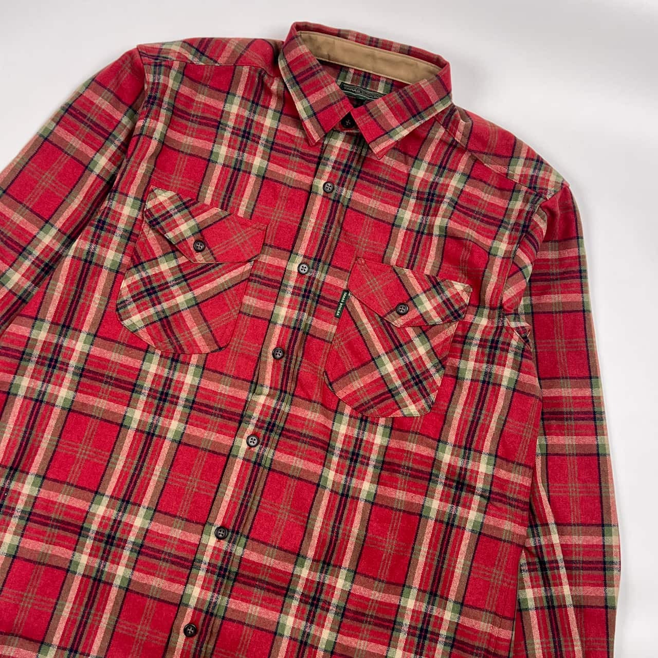 TARAS BOULBA タラスブルバ チェック 長袖 ワークシャツ L/ピンク レッド系 メンズ アシックス