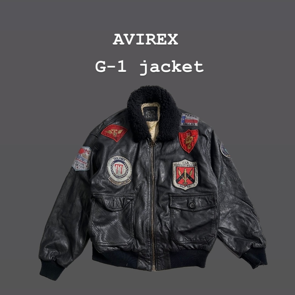 超希少 AVIREX ラムレザー G-1jacket レザージャケット ペイント | 3moon