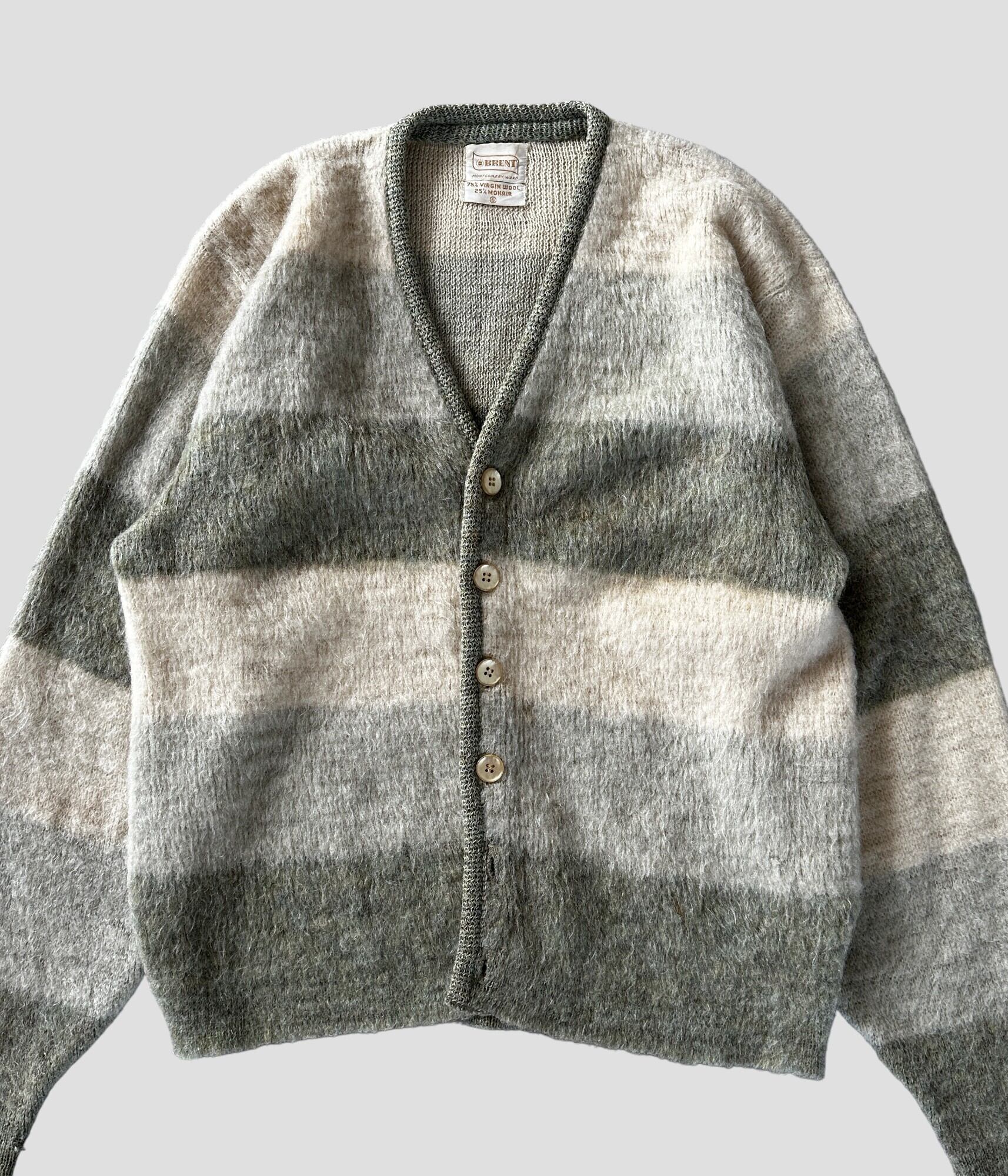 60s BRENT ウール モヘア ジップカーディガン ヴィンテージ VINTAGE 60s ブレント BRENT ウール モヘア ジップ