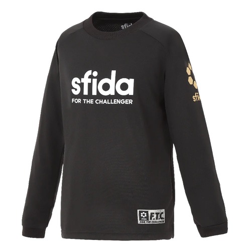 sfida / CHALLENGER　プラクティスシャツ長袖（Black/Honey Gold）