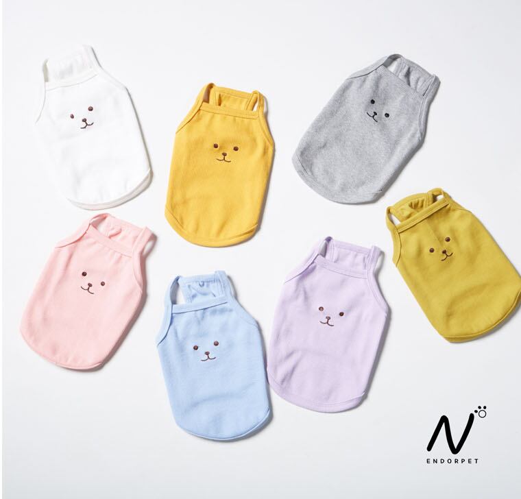 クマちゃんタンクトップ S ~ 2XL  /  犬の服 犬服 ペット洋服 ドッグウェア ペット用品 小型犬 中型犬 b41