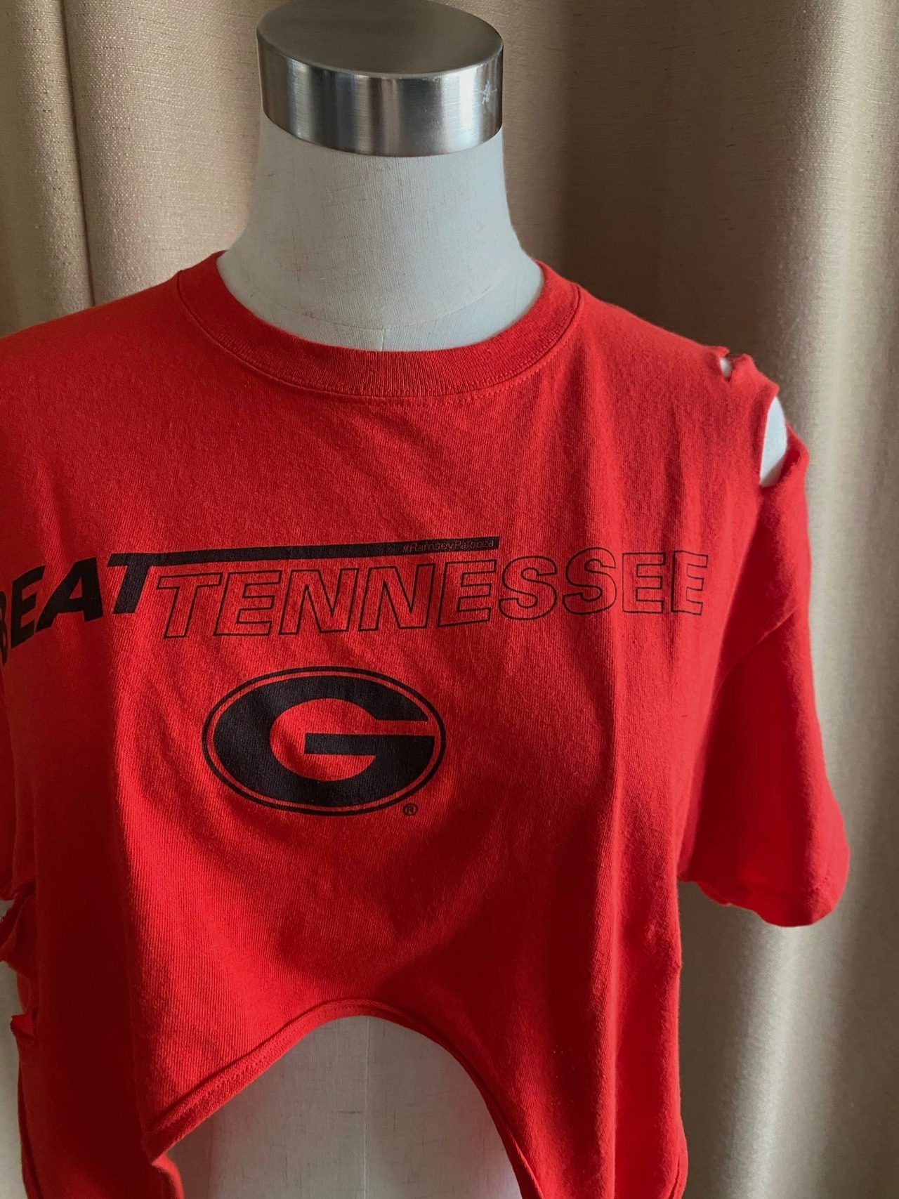 garter belt design red remake t shirt-4260-7