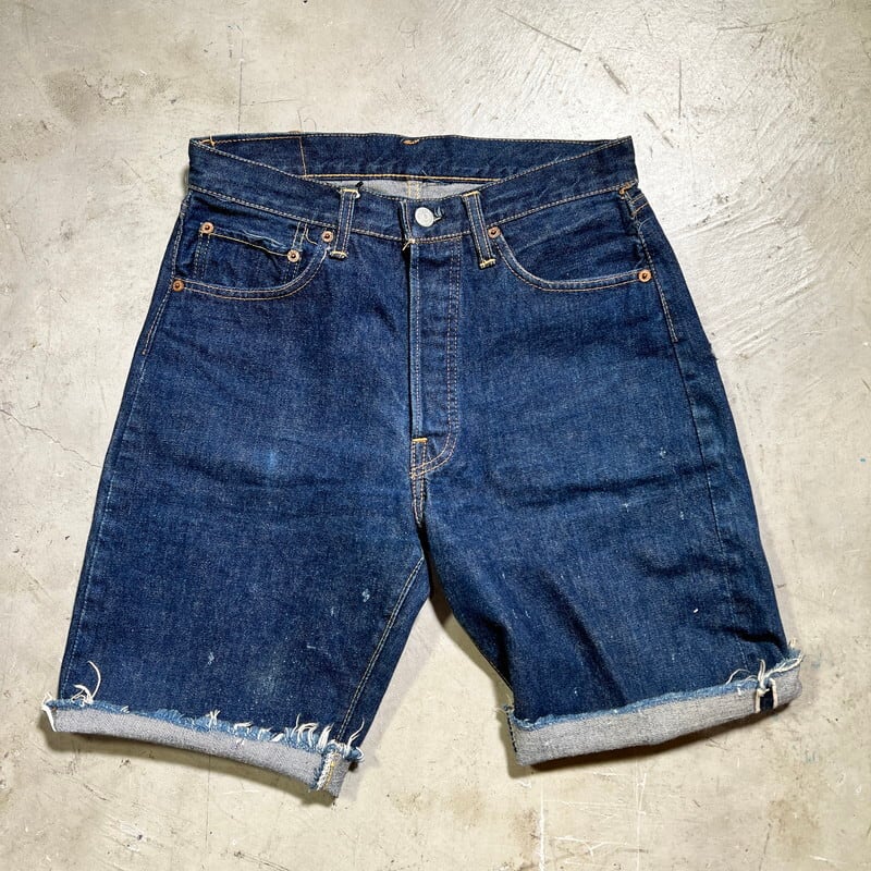 60's~ LEVI'S リーバイス 501 カットオフデニム Big E Sタイプ 濃紺 ...