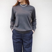 PERSONAL MATTERS  PROJECT N°12 MERINO WOOL CREW NECK SWEATER  LIGHT GREY