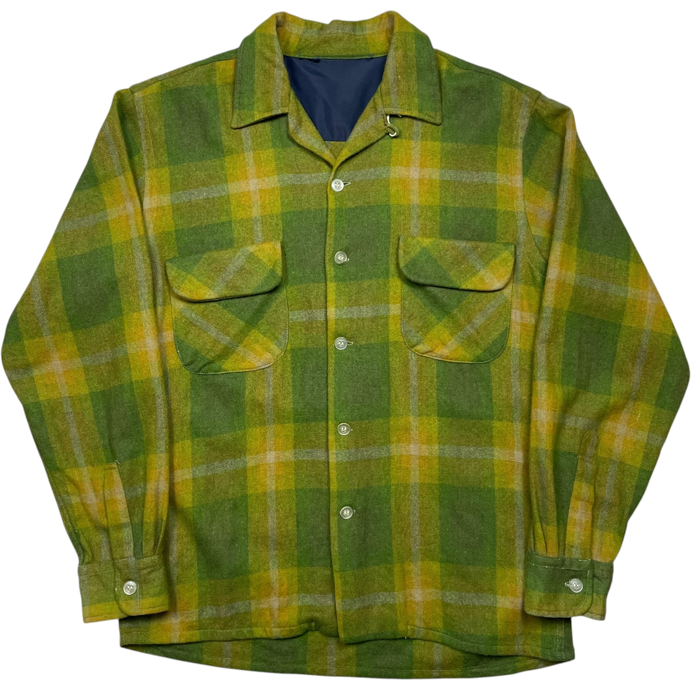 《M》PENDLETON ペンドルトン ボードシャツ ウールシャツ チェック柄 両胸ポケット タグ欠品 ペンキ no.10016