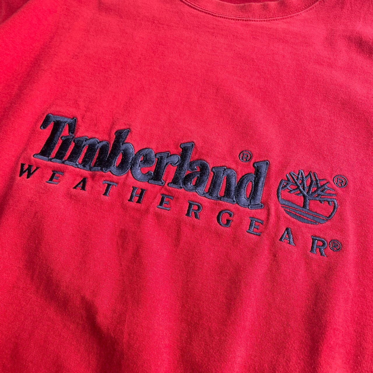 90年代 Timberland ティンバーランド ビッグロゴ刺繍 ヘビーウェイト T 