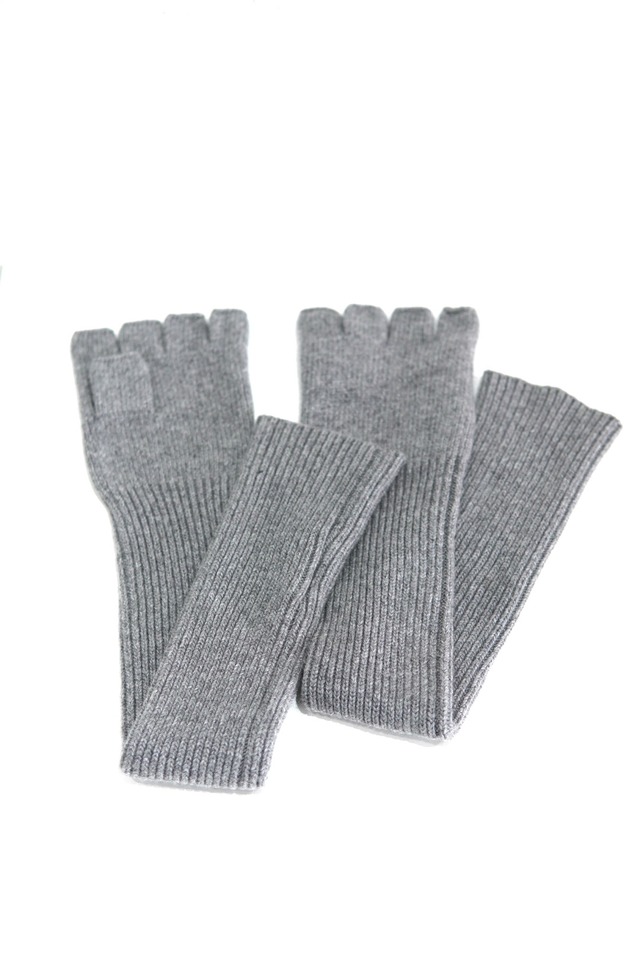 little suzie / Italian Cash Wool Long Gloves  /  Top gray