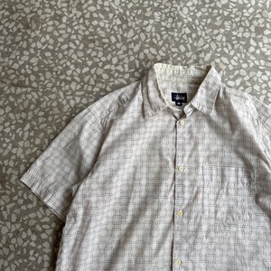 STUSSY / 90′s usa製 Design shirt  sizeM