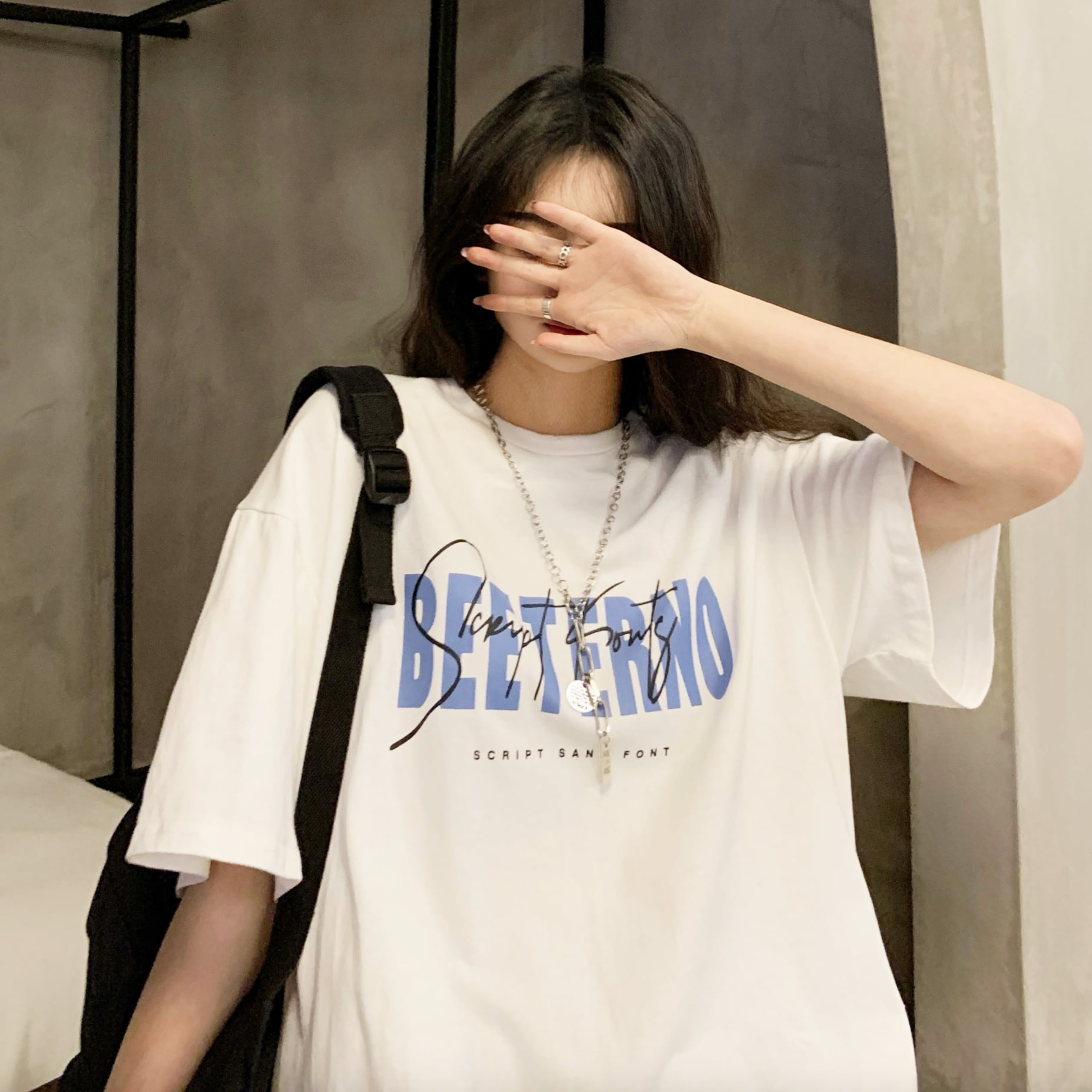 送料無料 ゆるダボ感 が マストスタイル ビッグ Tシャツ 半袖 カジュアル ストリート メンズライク ロゴ おしゃれ Lamitte Deco トレンド 韓国ファッション ショップ Base店