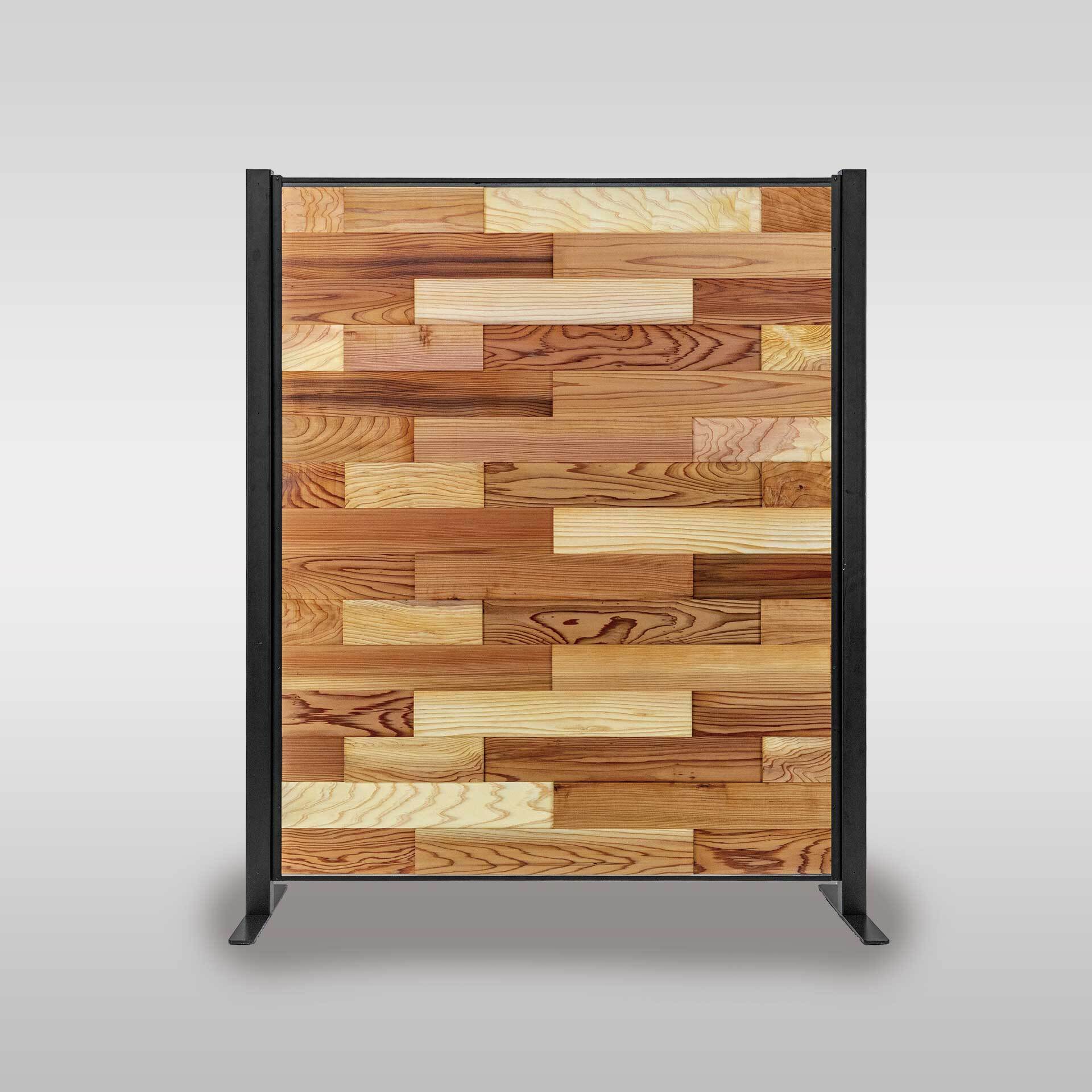 自然素材の色目の木のパーテーション SUHADA レギュラー【基本型