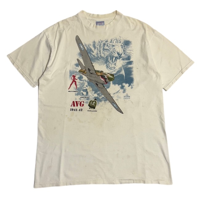 90s VINTAGE "Flying Tigers" T-shirt USA製