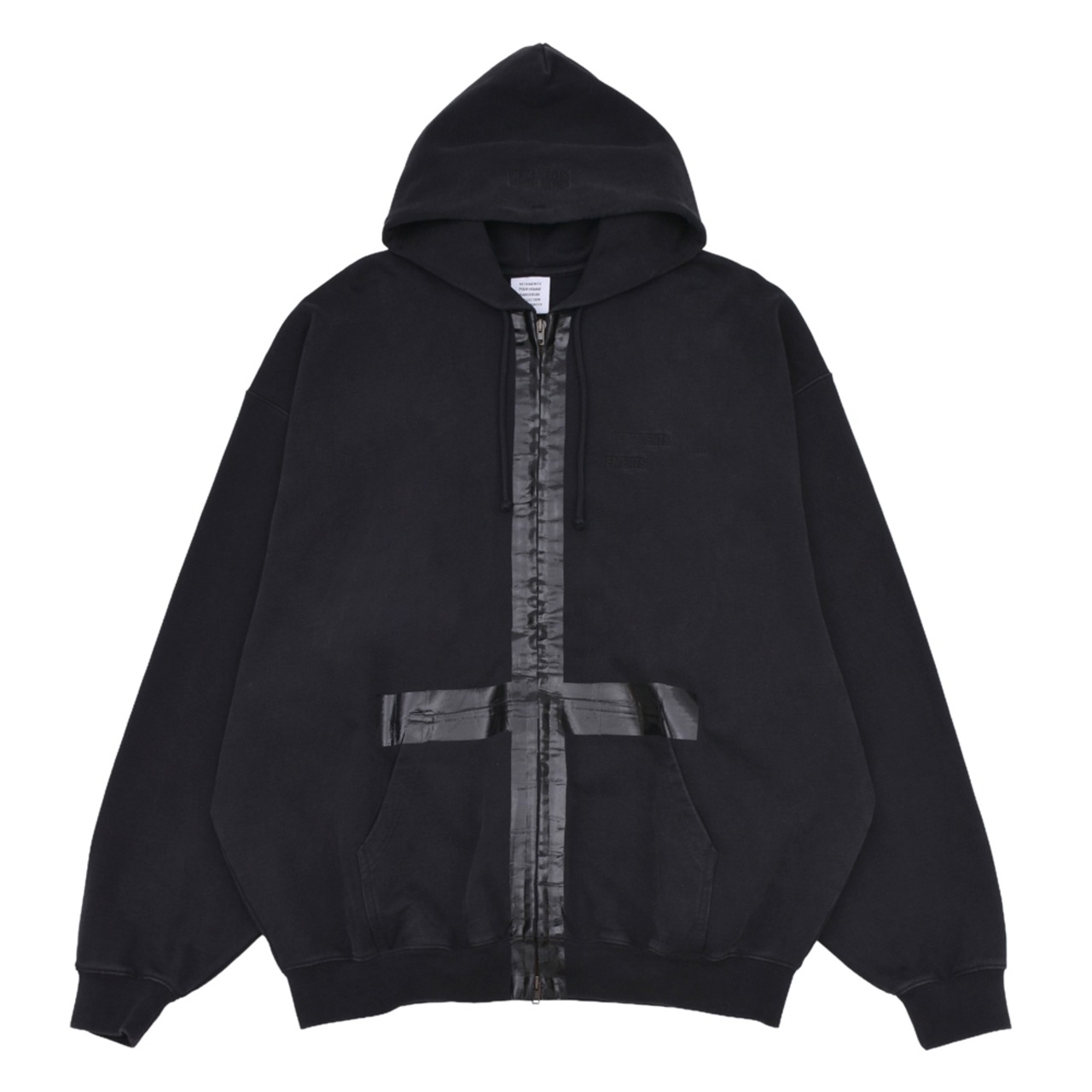 【VETEMENTS】TAPED ZIP-UP HOODIE - 1