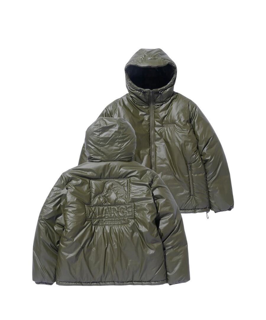 【XLARGE】QUILTING LOGO HOODED PUFFER JACKET【エクストララージ】
