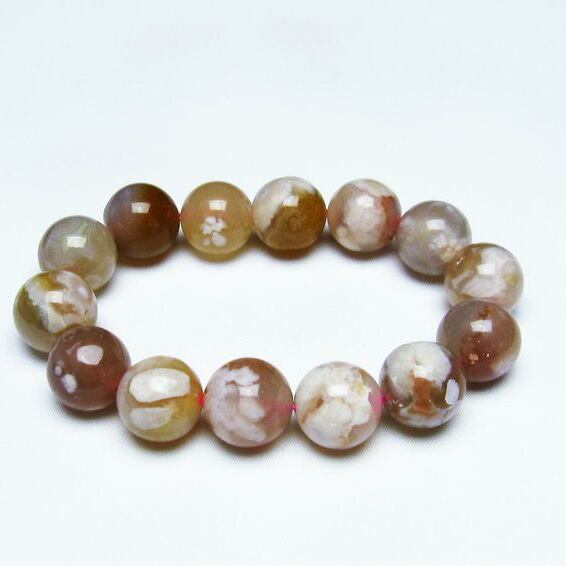 チェリーブロッサムアゲート ブレスレット 桜瑪瑙 16mm [M便 1/10] 111-24555