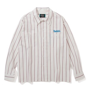 GOODHELLER " ORIGINAL STRIPED WORK SHIRT / WHT "