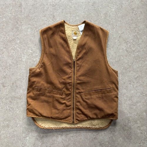70s Carhartt duck boa vest【仙台店】