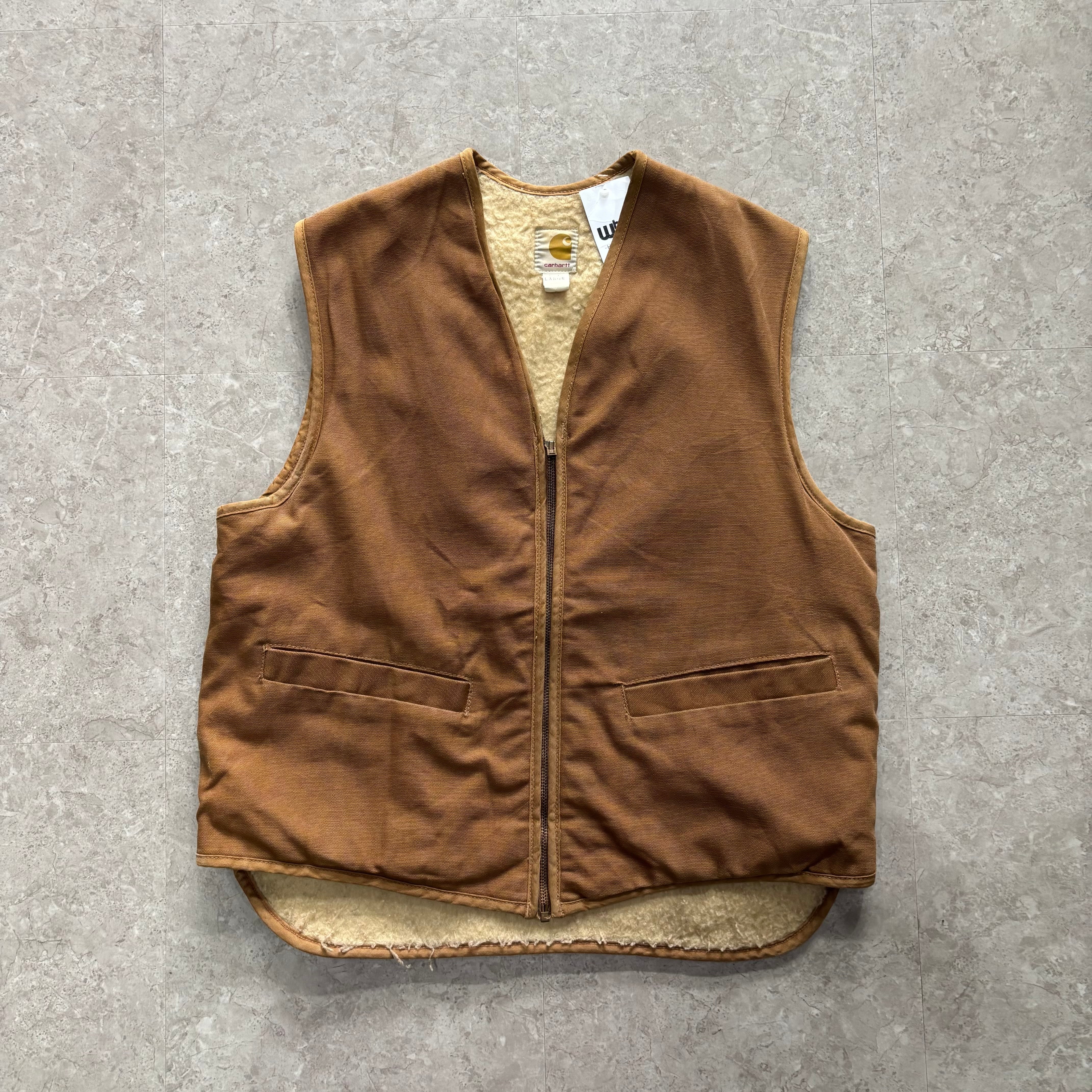70s Carhartt duck boa vest【仙台店】
