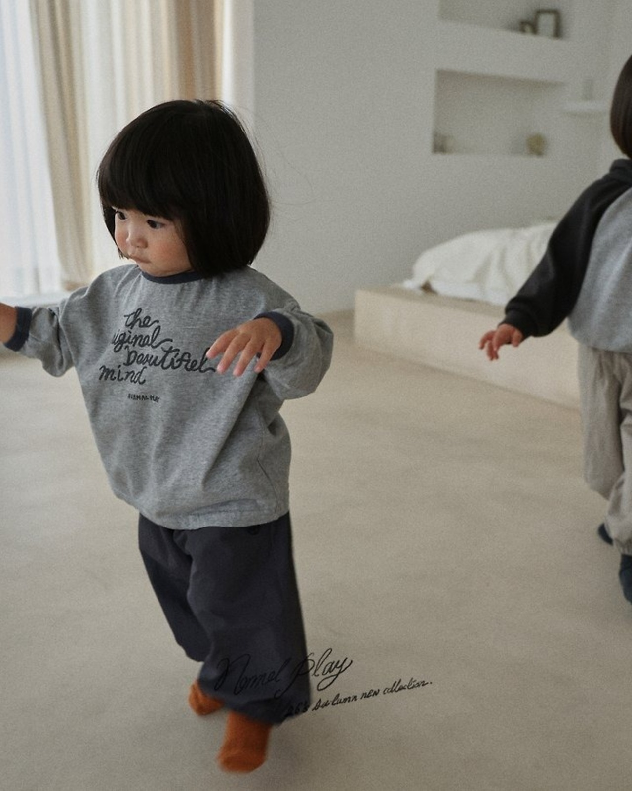 韓国子供服 / 26Autumn / normalplay / ビューティフルコンビTシャツ / キッズ / 秋服 *12M~L*