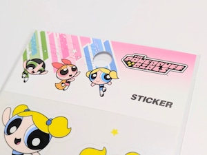送料無料!【 The Powerpuff Girls / パワーパフガールズ 】STICKER(ステッカー) KOREA LIMITED 〚アメリカン雑貨 アメトイ〛