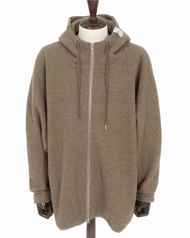 【GLIMCLAP】ワッフル ジップアップパーカー　(19-013-gla-cf)