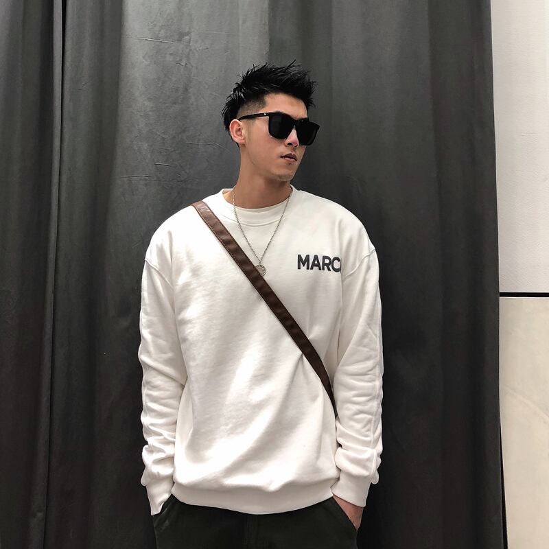 カジュアルラウンドネックプルオーバー セーター プリントシャツ Oネック Xu_Tailang87363135125