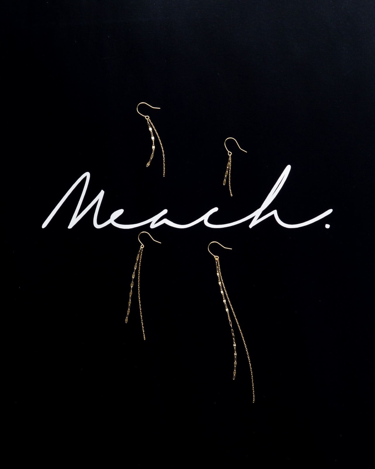 チェーンピアス-長さ4種／K18YG