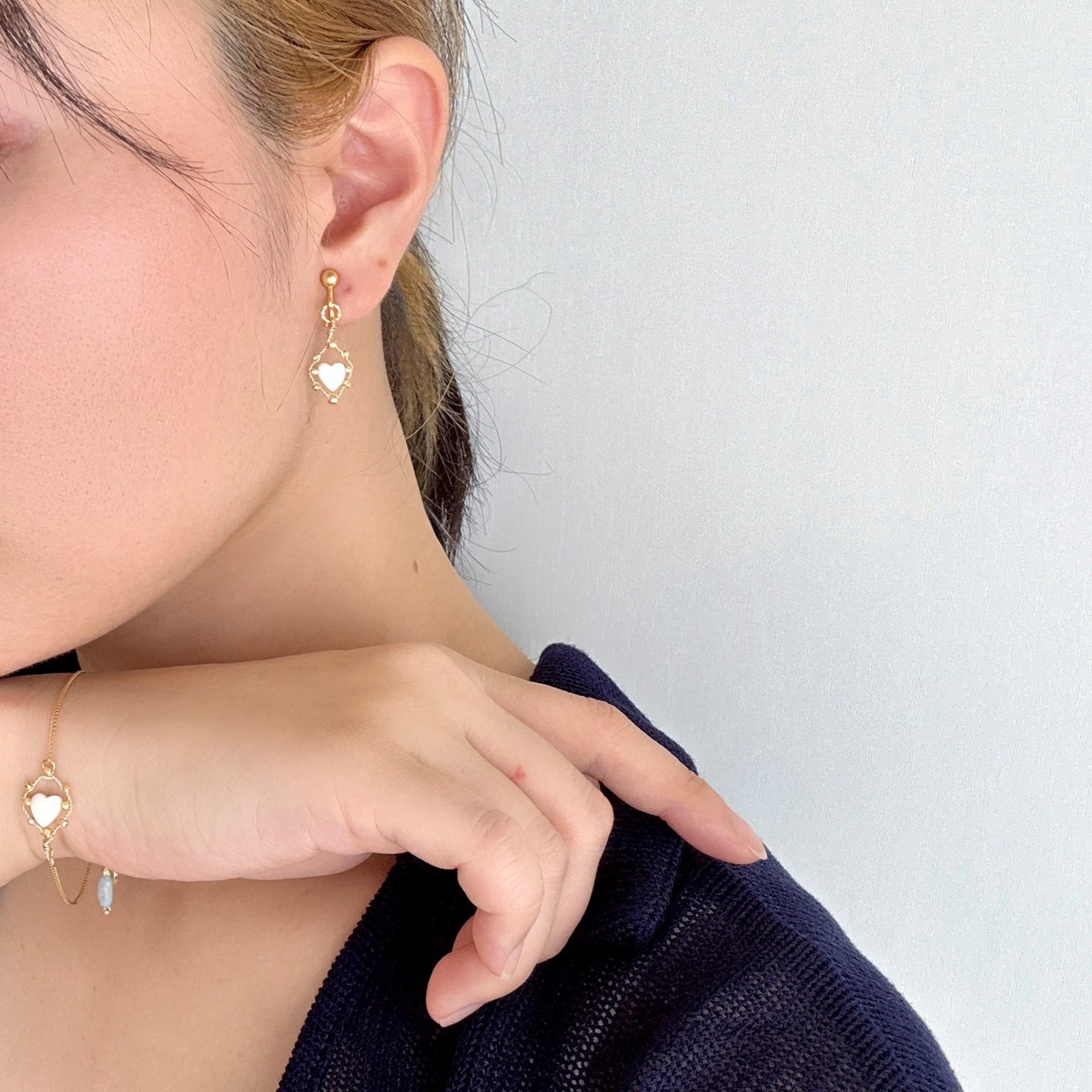 《3点set》初心(うぶ)ひとつぶ耳飾り+ブレスレット+ネックレス kazuki edo Summer Collection 2026