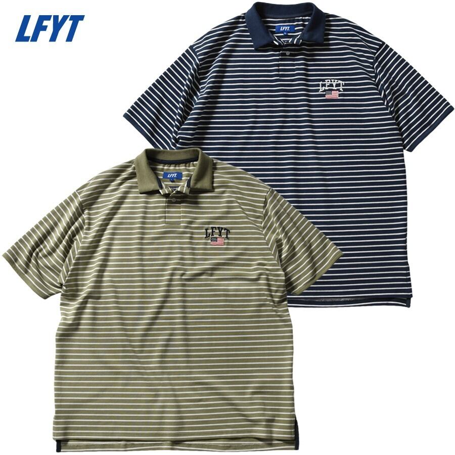 LFYT : LFYT OLD GLORY ARCH LOGO STRIPED POLO SHIRT