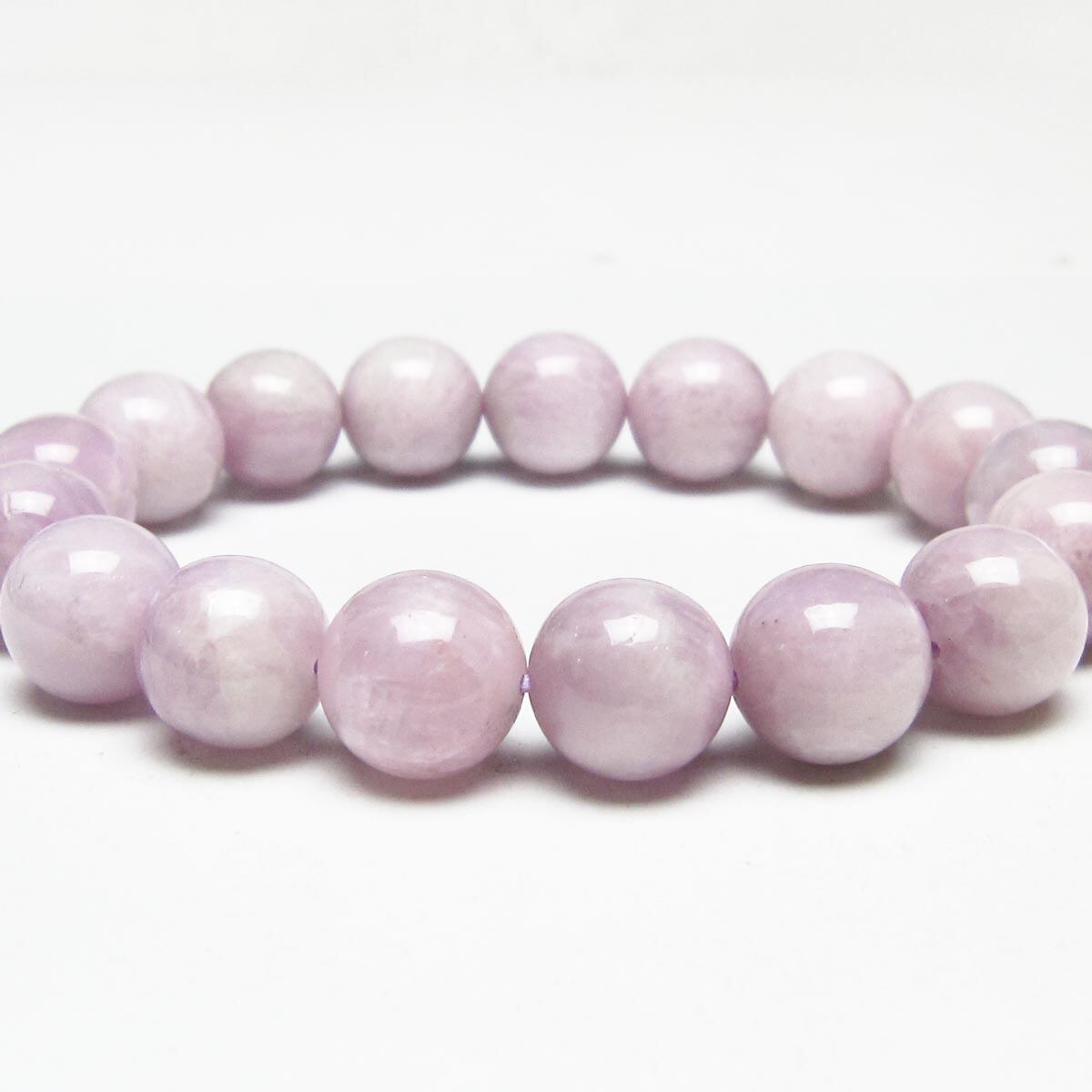 クンツァイト ブレスレット 12mm ミルキークンツァイト ブレス 一点物 メール便可 [M便 1/10] 111-46424