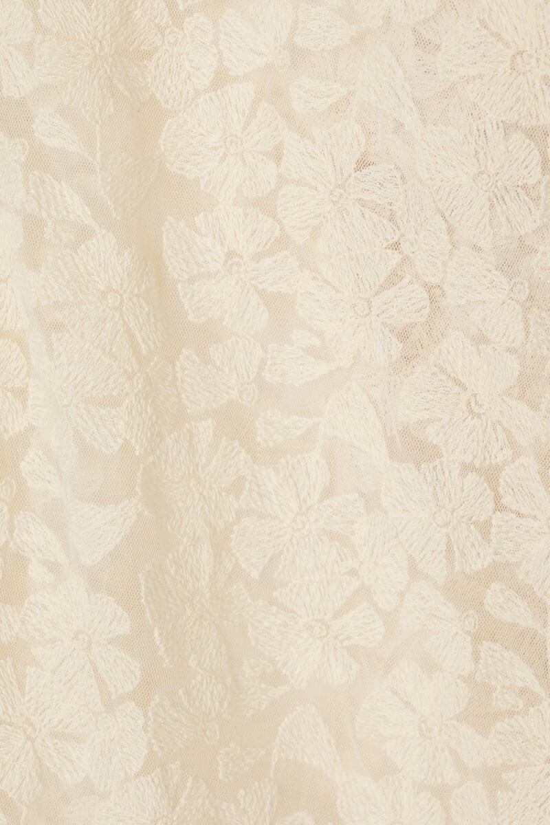 新品】Hella tulle embroidery shirt アイボリー