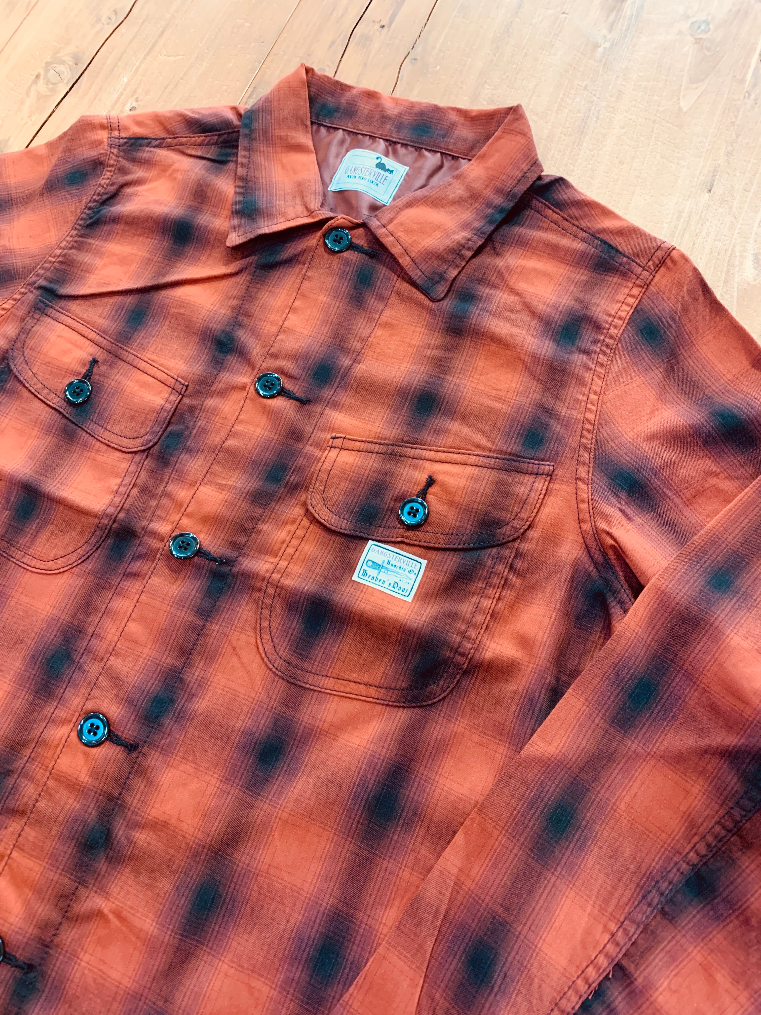 GANGSTERVILLE ギャングスタービル ジャケット ブルゾン　チェック GANGSTERVILLE】ギャングスタービル JACK - CPO CHECK JACKET チェック